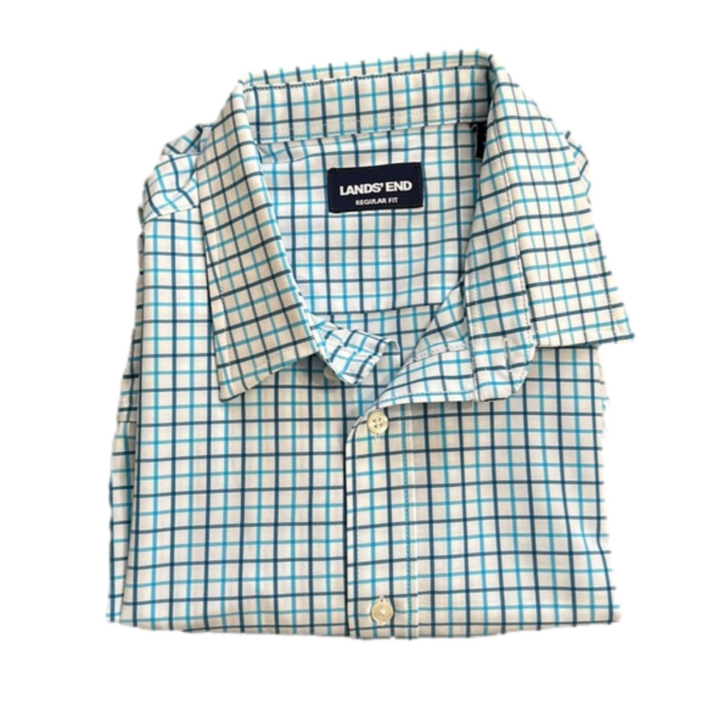 Land’s End men’s Plaid Button up shirt